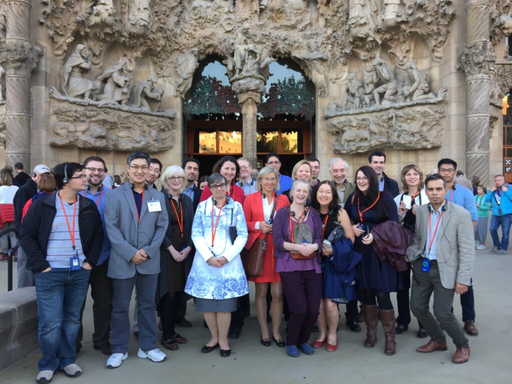 ISGC researchers on a city tour in Barcelona, Spain, during the Fall 2015 International Stroke Genomics Consortium workshop on stroke genetics.